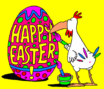Animated-chicken-painting-huge-Happy-Easter-egg